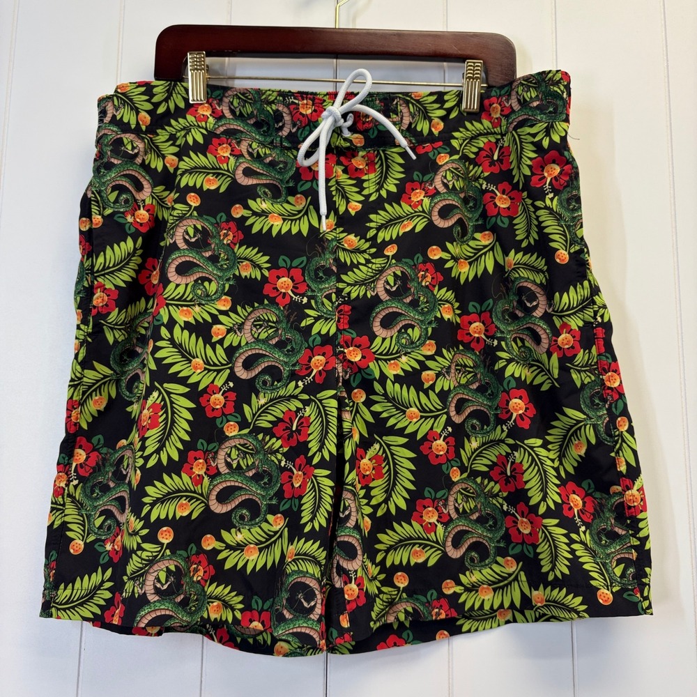 Dragon Ball Super Shenron Dragon Swim Trunks Mens Size XL Anime Tropical Summer